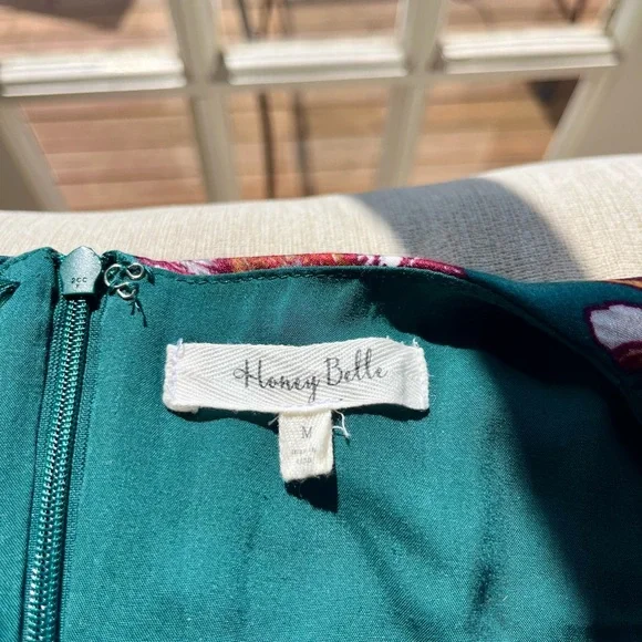 Floral Green Long Sleeve Dress - Picture 10 of 10